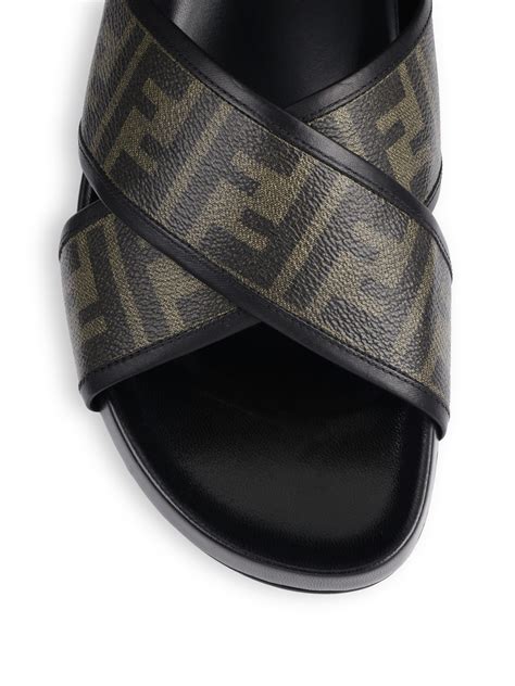 fendi zucca logo crisscross sandals|farfetch Fendi sandals.